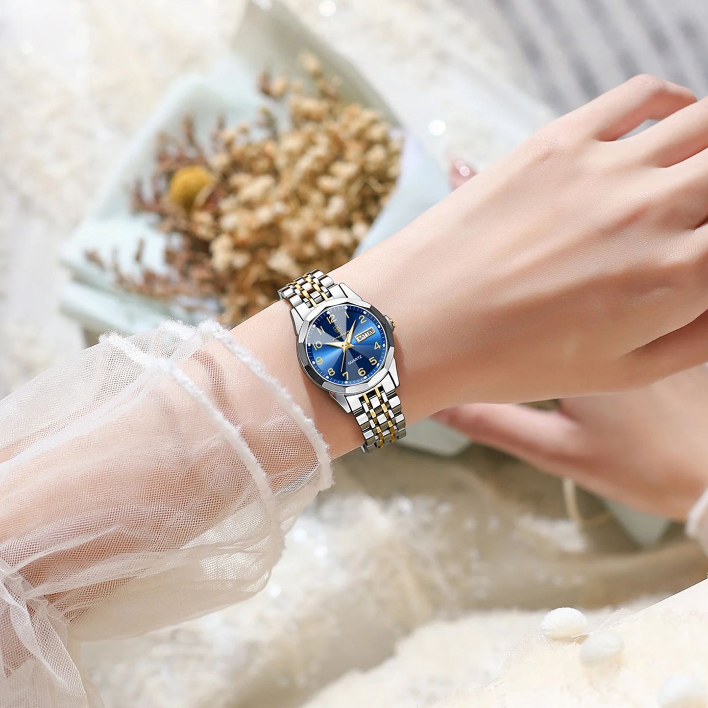 POEDAGAR Luxury Ladies Wristwatch Waterproof